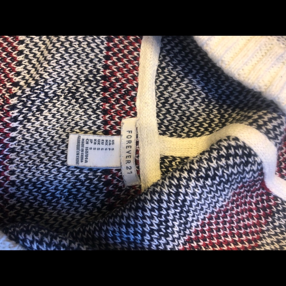 Multicolored cardigan with hood - Picture 5 of 6